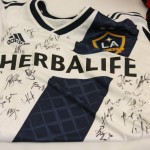 A signed LA Galaxy jersey auctioned off at Kickin' for Kids in Miami in 2012