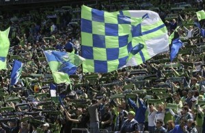  Fans of the Seattle Sounders cheer (Flickr Commons)