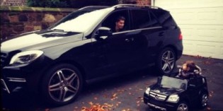 Liverpool’s Nuri Sahin and his Son Drive Matching Mercedes SUVs