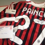 Packing a signed Prince Boateng Ac Milan jersey for the competition winner